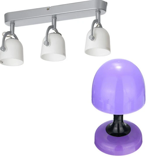 Lighting Table Mushroom with Svirvel Track Light 3 Spotlights Ceiling Track