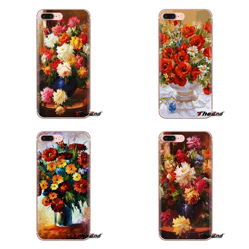 Phone Housing Case Colorful Flowers Oil Painting For Huawei G7 G8 P7 P8 P9 P10 P20 P30 Lite Mini Pro P Smart Plus 2017 2018 2019 |