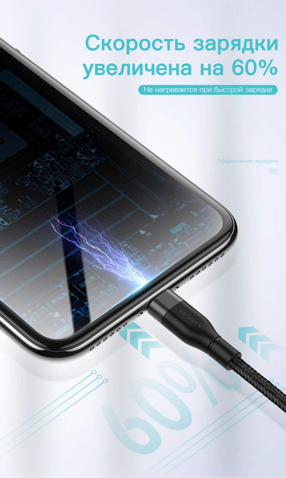 KUULAA usb type-C кабель для Xiaomi mi Red mi Note 7 Быстрая зарядка USB C зарядное устройство type-C провод для быстрой зарядки для samsung huawei Phone