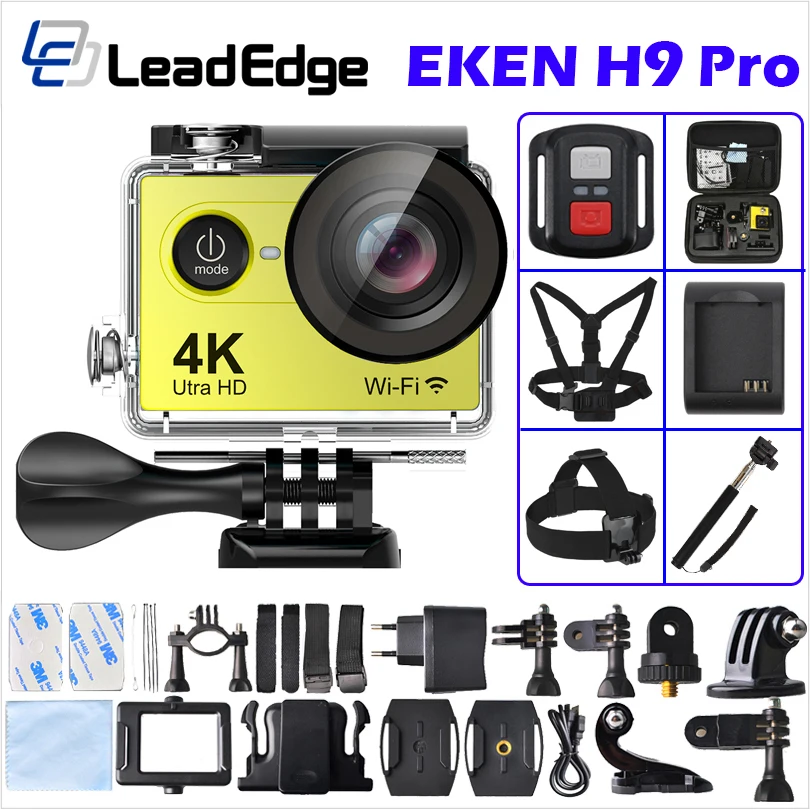 EKEN H9 Pro Action camera ultra 4K / 30fps Ambarella A12 3840*2160 remote WiFi pro Helmet Cam go waterproof Sport camera H9Pro