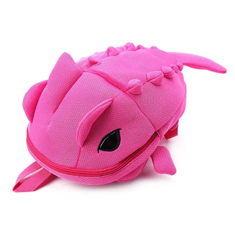 Высокое качество дети мультфильм 3D динозавр рюкзак студентов милый школьный детский Рождественский подарок - Цвет: Розовый