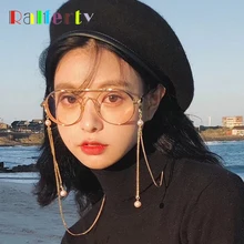 Ralferty круглые очки оправа с цепочкой золотые металлические очки женские модные стильные очки Аксессуары женские Oculos fzq