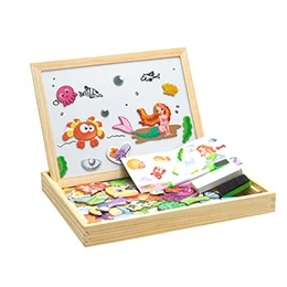 100+ шт деревянный магнитный паззл фигурка/Животные/автомобиль/цирк доска для рисования 5 стилей обучающая деревянная игрушка, подарок для детей - Цвет: meirenyu