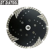 DT-DIATOOL 1piece Dia 7/180mm M14 thread Diamond Turbo saw Blades with Slant Protection Teeth for Granite Marble Cutting Disc