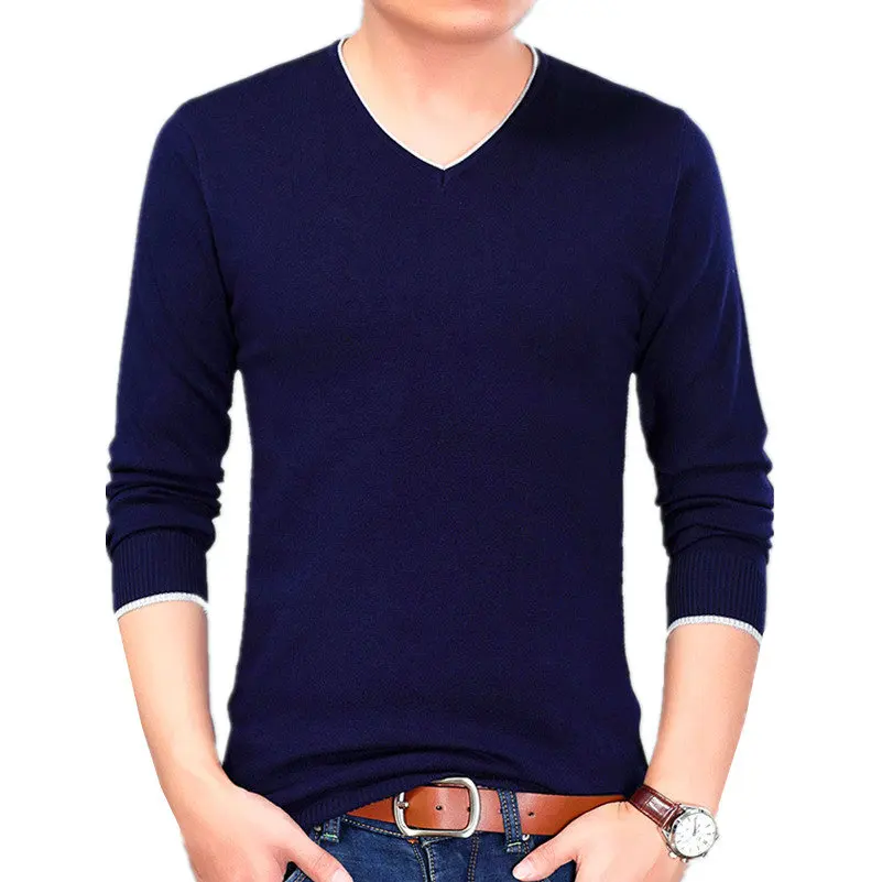 Cncool Hot Sale Casual Sweater V neck Mens Sweaters
