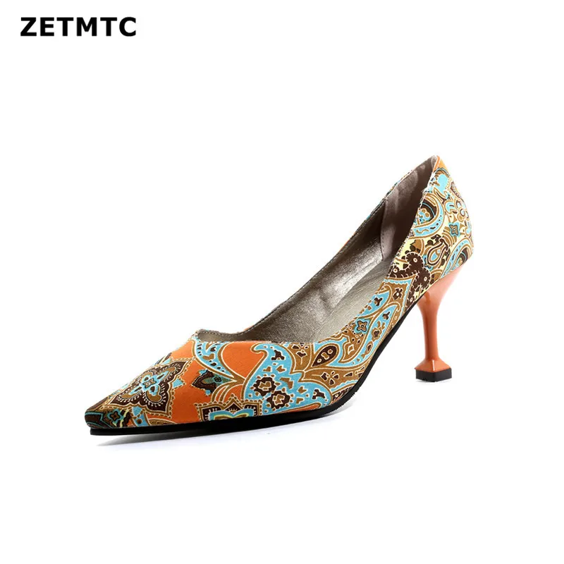 

2019 hot sale pumps women shoes pointed toe summer shoes shallow solid color dress shoes sexy thin hihg heels shoes Plus Size 43