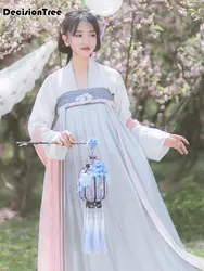 Лето 2019 г. Древние Традиционные Китайский народный танец танцевальный костюм костюмы Длинное платье hanfu танец Китай костюмы женщина для