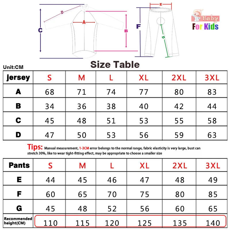 Новинка года; сезон лето-осень; детский спортивный костюм с длинными рукавами для велоспорта; комплект из дышащей ткани с 3d-подкладкой; детская спортивная одежда для велоспорта; одежда для велоспорта