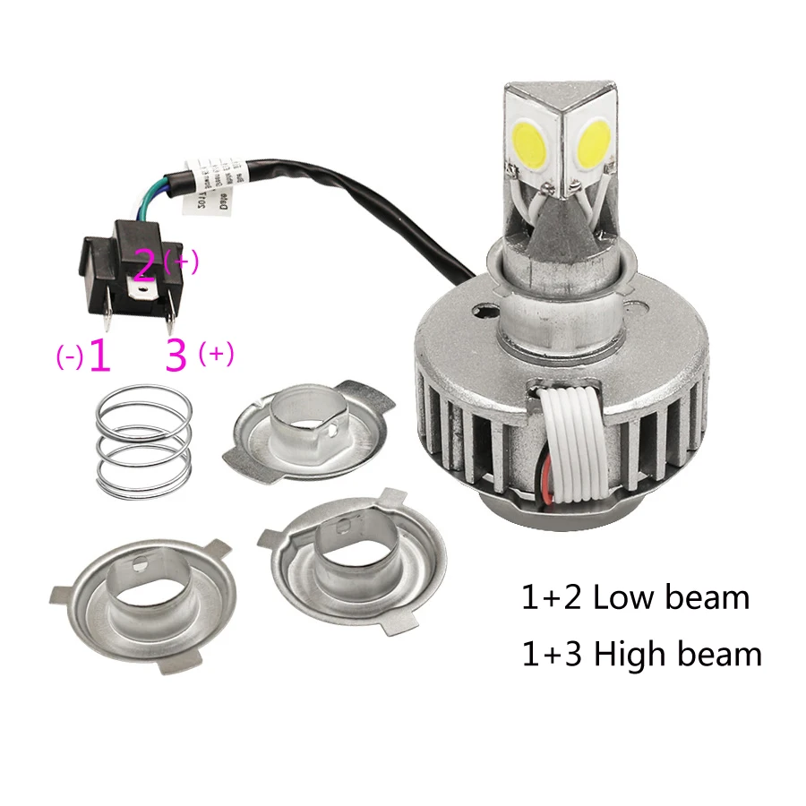 H6 H4 Led Ba20d мотоциклетный головной светильник лампа DC12v мотоциклетный головной светильник s лампы H4 светодиодный мотоциклетный головной светильник Hi Lo луч белого цвета