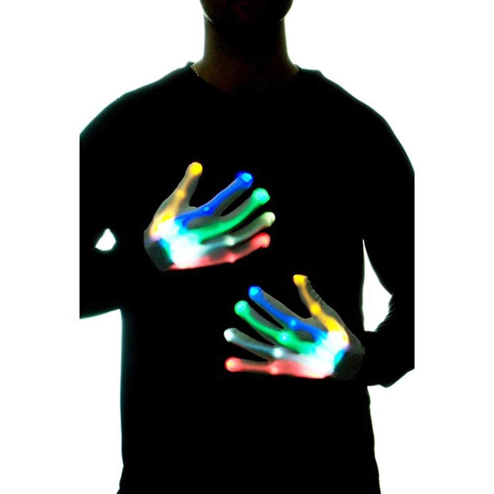 1 Pasang Chic Lampu LED Skeleton Tangan 