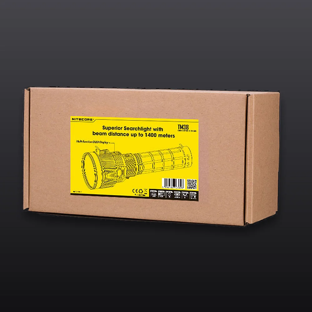 Nitecore TM38 1800 люменов CREE XHP35 HI D4 светодиодный перезаряжаемый маленький монстр