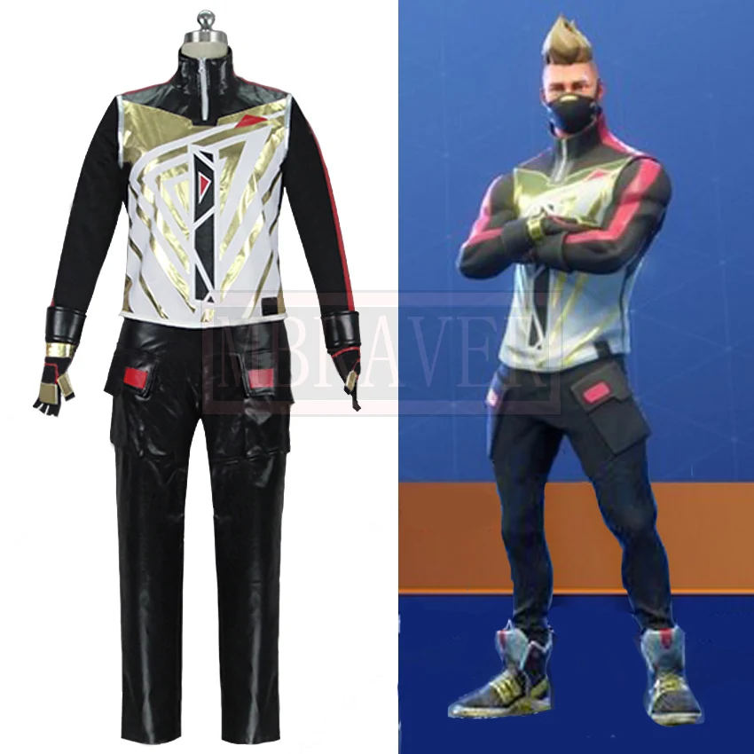 

Battle Royale Season 5 Drift Skins Black Fox Cosplay Costume Halloween Uniform Outfit Custom Made Any Size