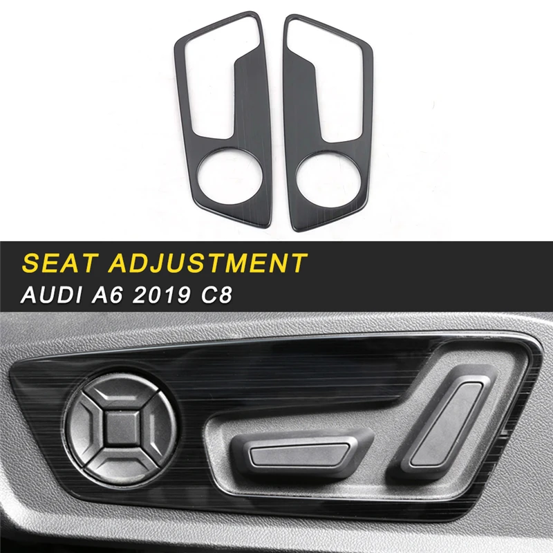 

Car Styling Seat Adjust Memory Button Switch Panel Cover Trim Frame Sticker Interior Accessories For Audi A6 C8 2019