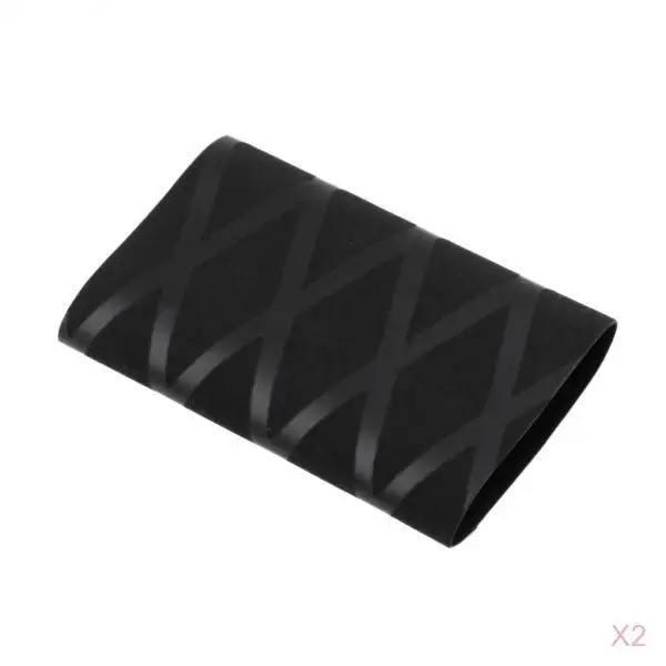 Count 2 Rubber Black Bat Handle Tape Grip Non-slip Guard Protector for Ping Pong Table Tennis