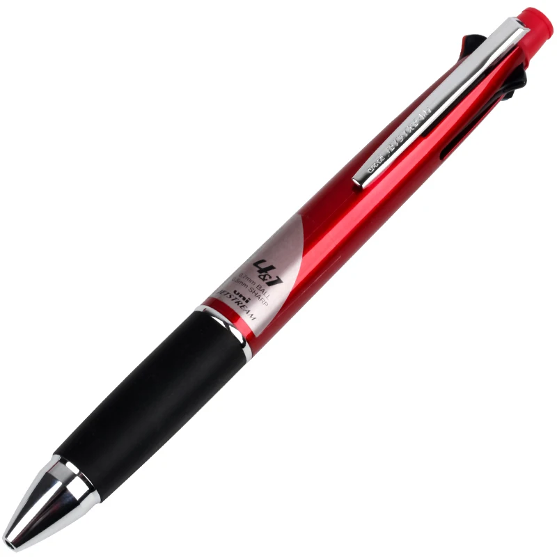 Uni MSXE5-1000-05 Jetstream 4+ 1 шариковая ручка 0,5 мм мульти ручка(черный, синий, красный, зеленый) с карандашом 0,5 мм - Цвет: Burgundy