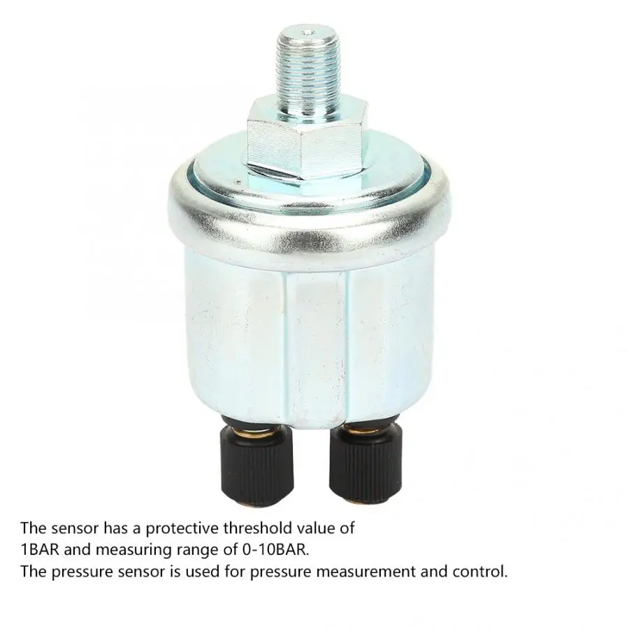 Датчик давления масла 1/8 NPTF яркая двойная головка резьба Автомобильный датчик давления масла подходит для VDO 0-10bar