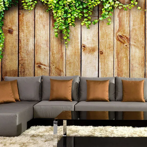 Custom 3D photo new three dimensional retro wood large mural wooden