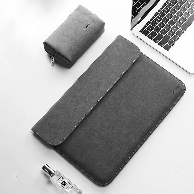 

Matte Waterproof PU Leather Sleeve Laptop Bag 15.6 14 For Macbook Air 13 Case Pro11 12 15 For Xiaomi Mi Notebook 12.5 13.3 Cover