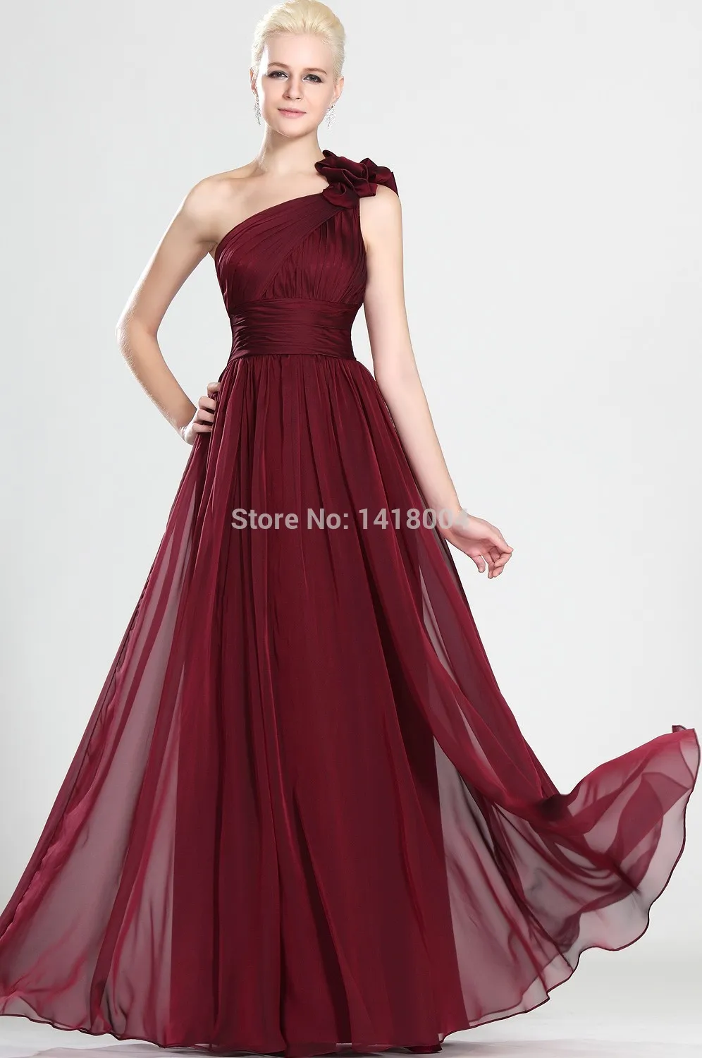 5New Arrival A Line One Shoulder Sexy Tulle See Through Prom Gowns Pleats Bowknot Colorful Special Occasion Evening Dress | Свадьбы и