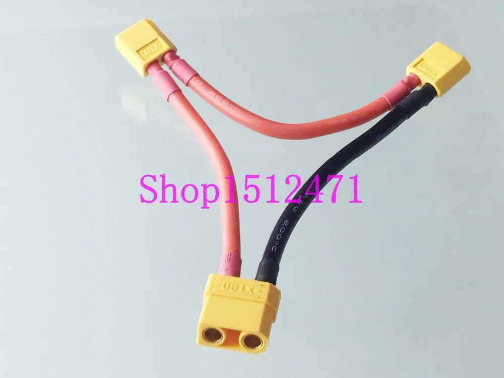 

1pce XT90 female to 2 x XT60 male charger lead cable series 10AWG 10CM wire