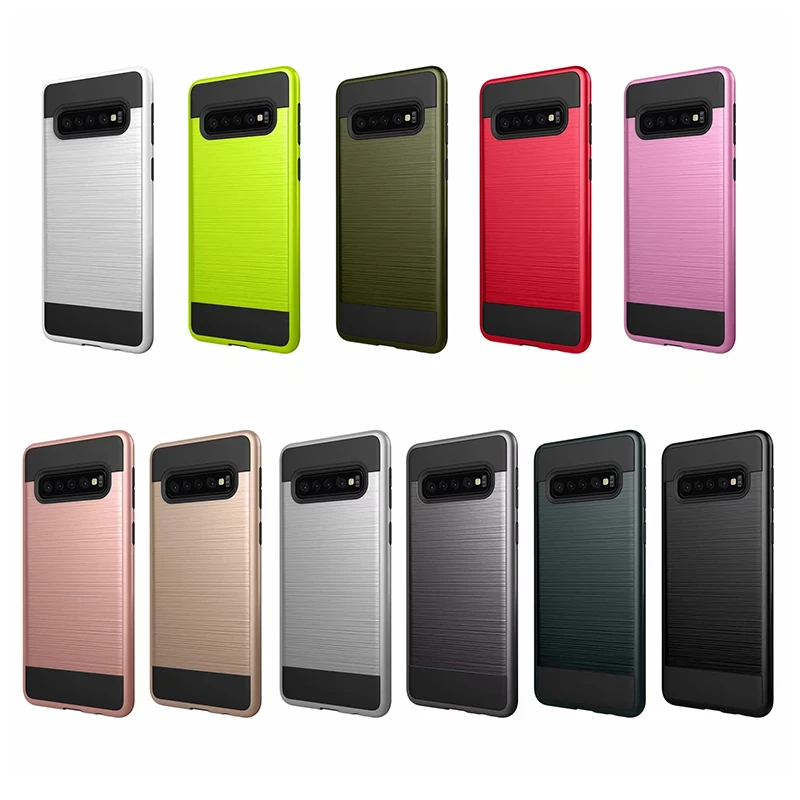 

Hybrid Rugged Armor Case For Samsung Galaxy S7 S8 S9 S10 S10e edge Plus Note 5 8 9 Shockproof 2 in 1 TPU PC Phone Cover