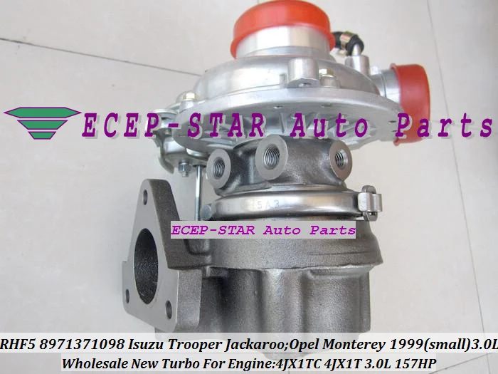 Турбокомпрессор RHF5 098 8971371098 для ISUZU Trooper 2000- Jackaroo 1999-04 OPEL Monterey 1998- 4JX1 4JX1TC 4JX1T 3.0L |