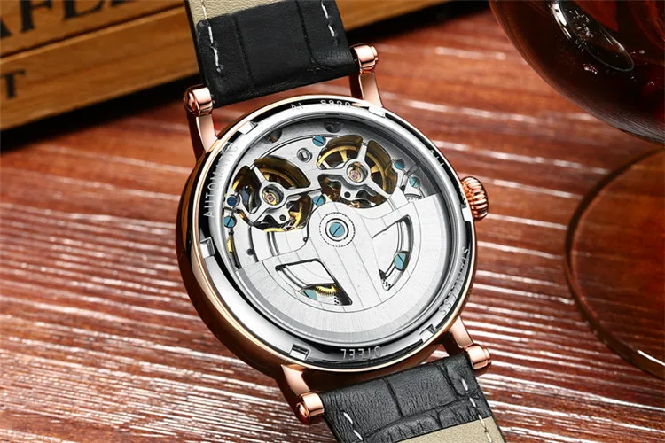 AILANG Лидирующий бренд дорогой двойной турбийон швейцарские часы AILANG оригинальные Роскошные Мужские автоматические механические часы