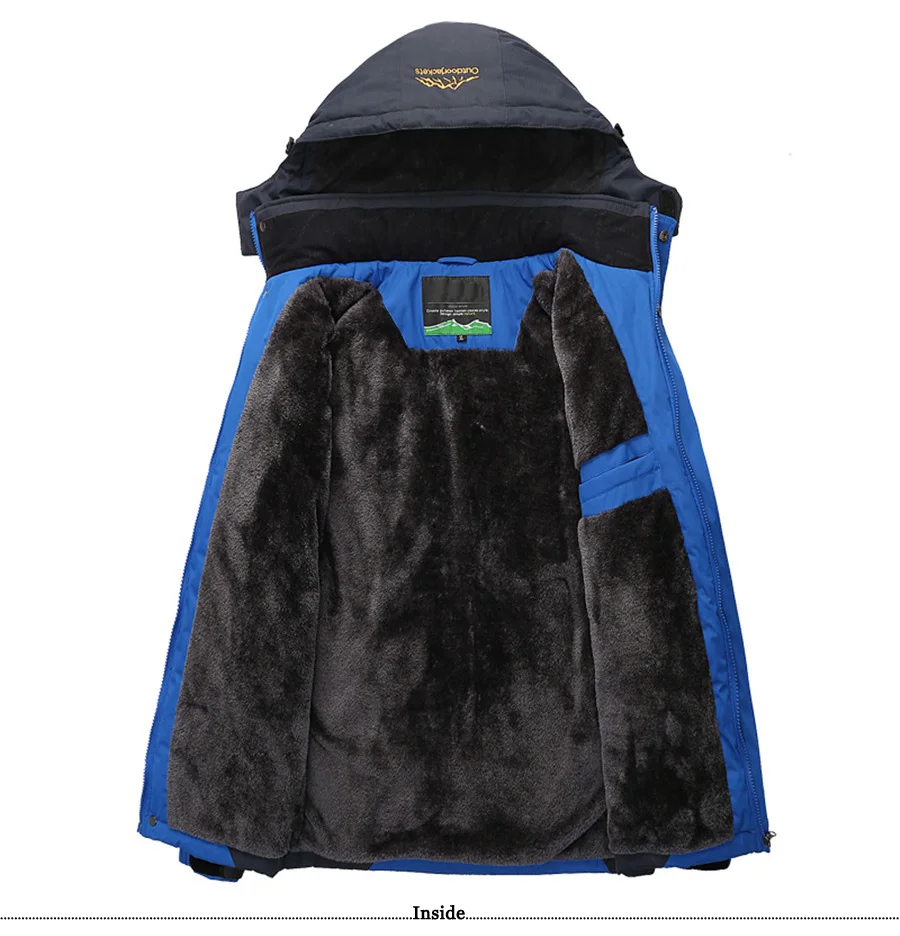 UNCO & BOROR плюс размер L ~ 7XL 8XL зимняя куртка мужская Толстая бархатная теплая куртка теплая ветрозащитная Мужская Военная парка с капюшоном