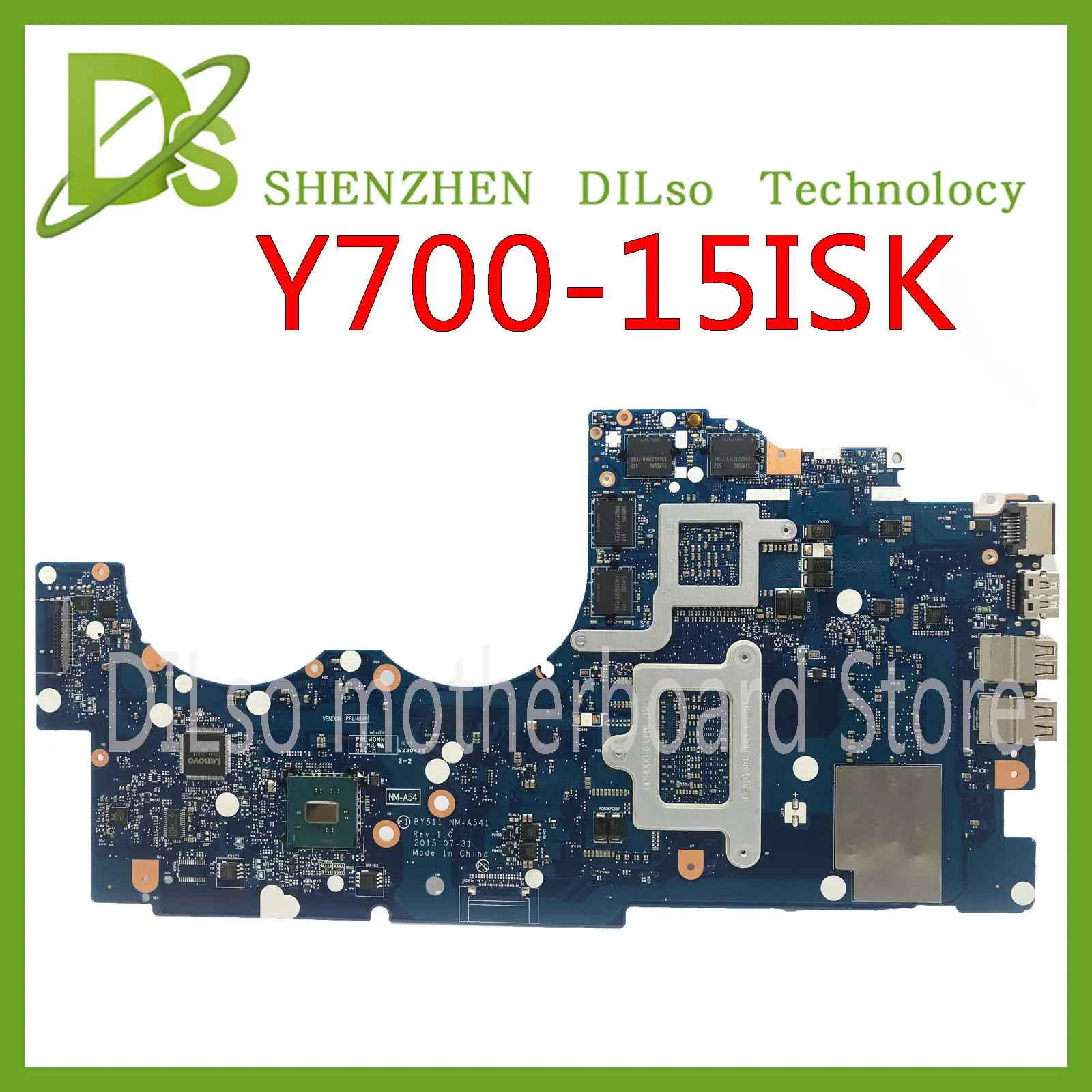 wonderful  KEFU NM-A541 Motherboard For Lenovo Ideapad Y700-15ISK Y700 Y700-15 BY511 Laptop Motherboard I5-630