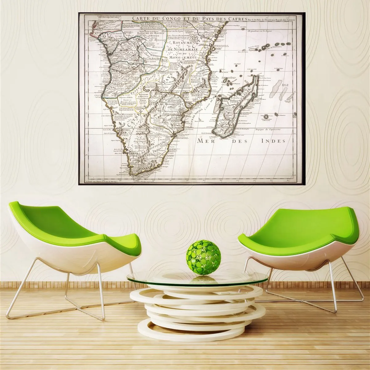 Personalizado Mar De Indias Mapa Frances Imagen De Alta Calidad