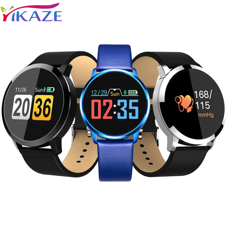 YIKAZE Q8 Смарт-часы OLED умные часы с сенсорным экраном женские модные фитнес-трекер монитор сердечного ритма