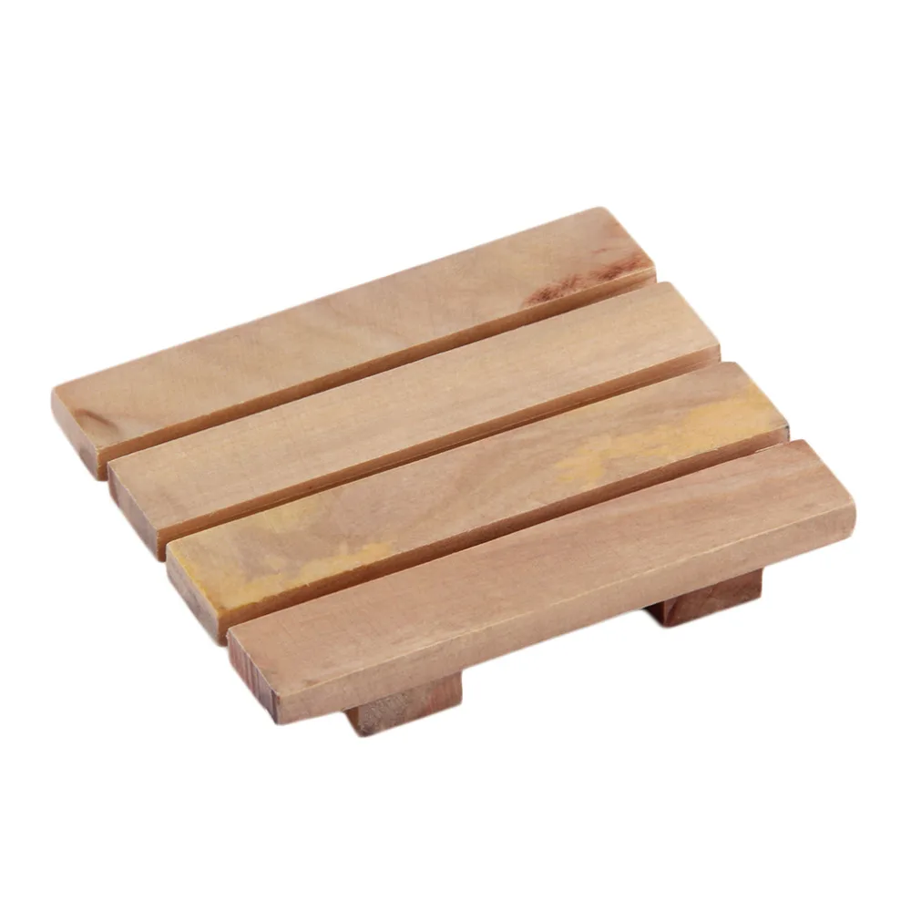 

1Pc Wood Wooden Soap Dish Storage Tray Holder Bath Shower Plate Bathroom Hot Sale