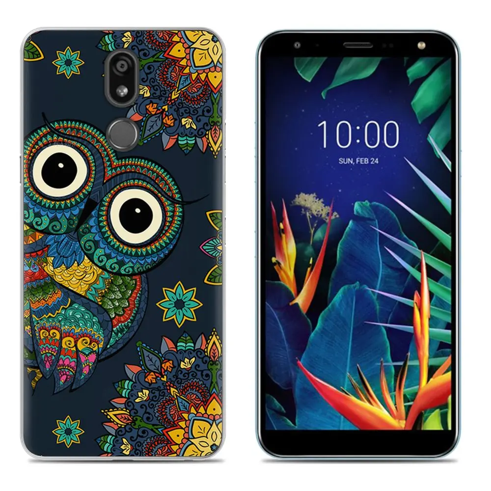 Мягкий чехол для телефона LG K40/K12 Plus, 5,7 дюймов, Модный Цветной силиконовый чехол из ТПУ с рисунком - Цвет: 19