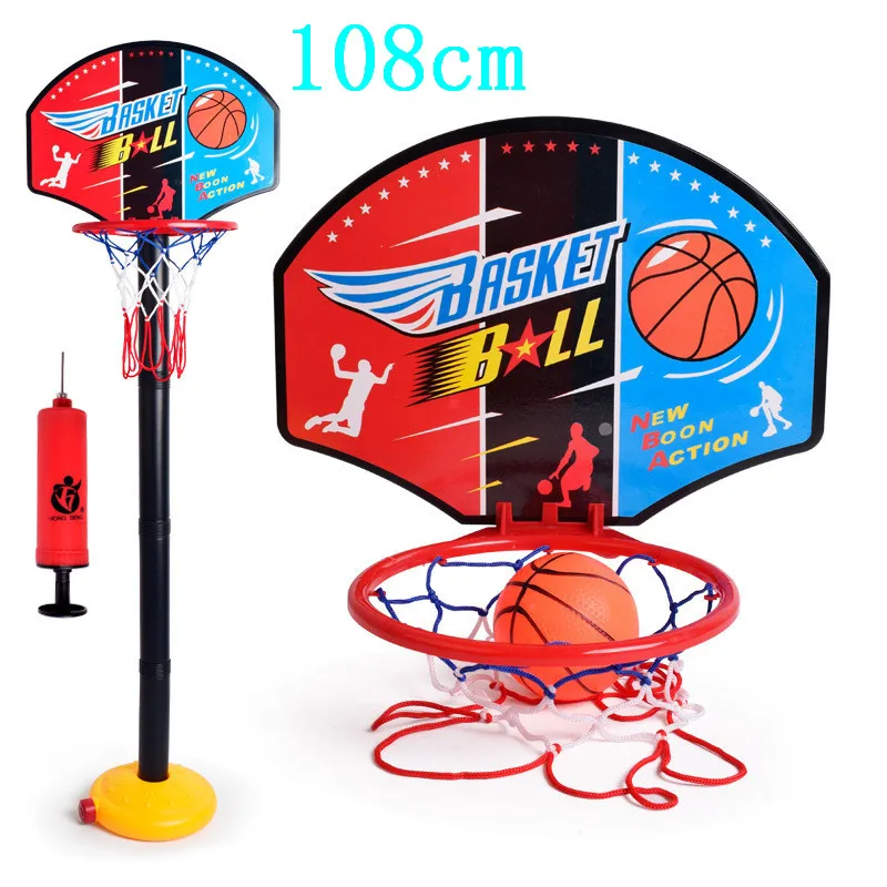 Adjustable Basketball Hoop Stand Set Height Sport Game Toy Basketball