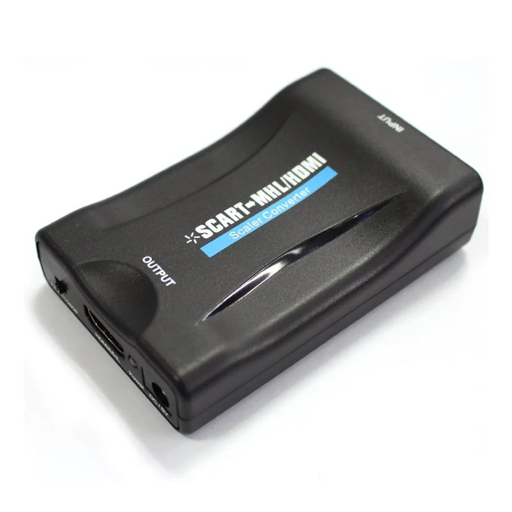 SCART К HDMI конвертер видео аудио сигнала адаптер HD с DC кабелем высококлассный