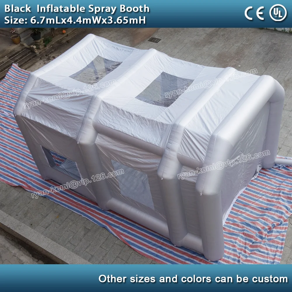 silver-Inflatable-spray-booth-cabin-tent-Inflatable-paint-booth-tent