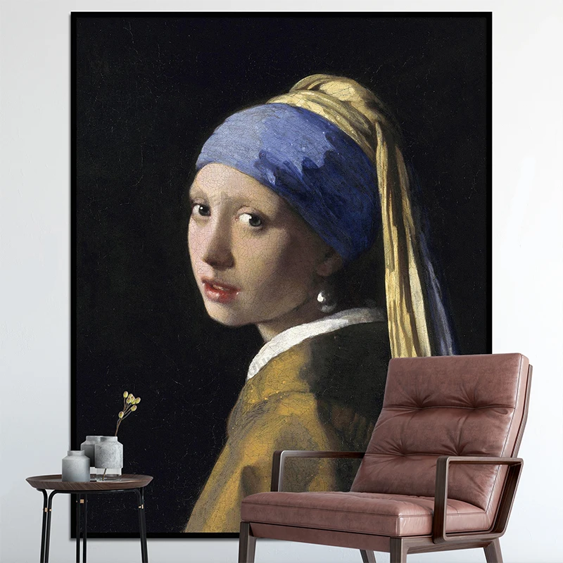 Девушка с жемчужной серьгой от Johannes Vermeer классическая картина маслом Печать на холсте, настенные картины для гостиной домашний декор искусство