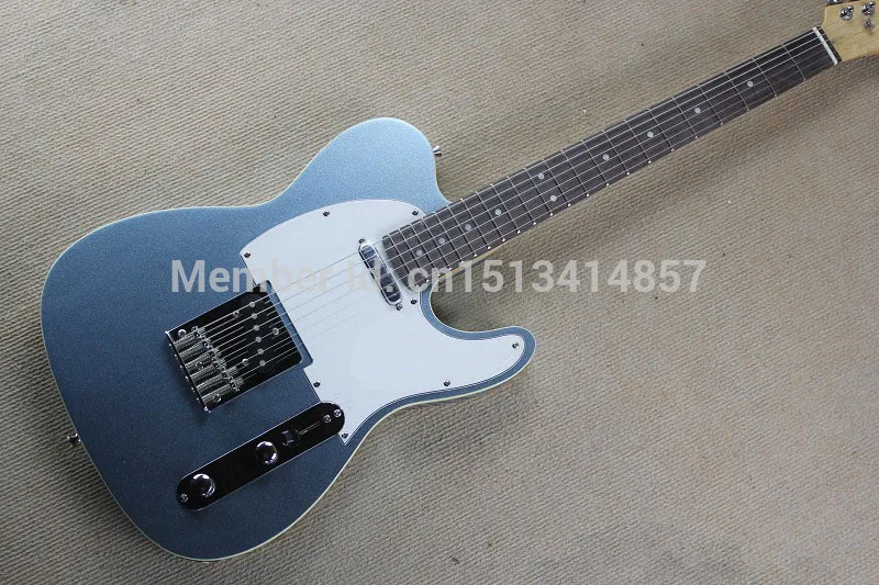 

Free shipping Chinese Factory Custom Shop 100% NEW Deluxe telecaster guitar metal gray color electric guitar