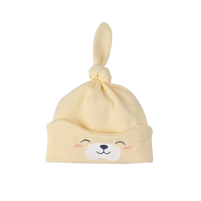 Cotton Smile Baby Beanie Hat Cute Sleeping Hats For Newborn Cartoon