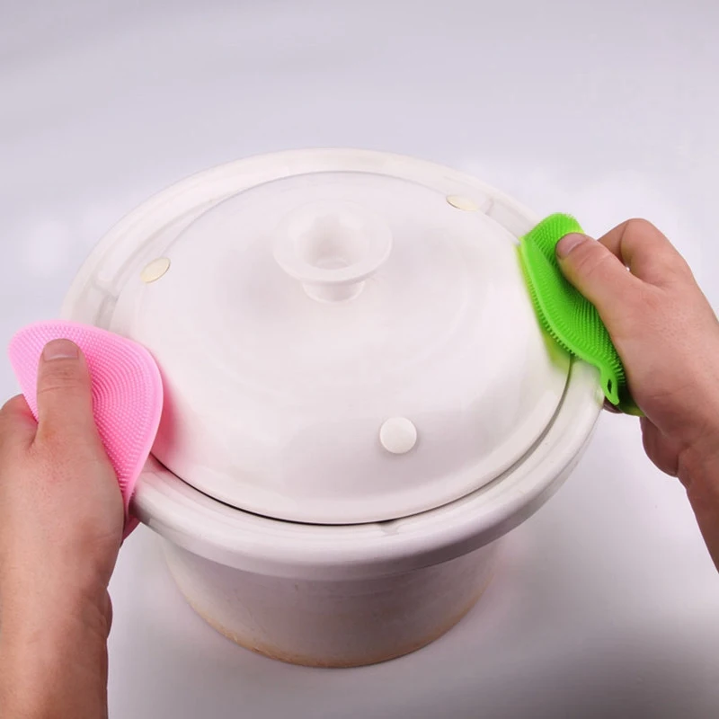 Silicona Limpieza cepillo Limpieza Hogar cepillo para Limpieza de Pan suave colgar cocina accesorios herramientas de Limpieza del Hogar