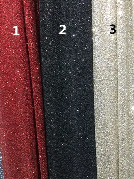 

Red black Sequin Wedding dress Lace Fabric African Glitter Party dress Apparel Net Fabric Curtain Sewing Shining Mesh Cloth