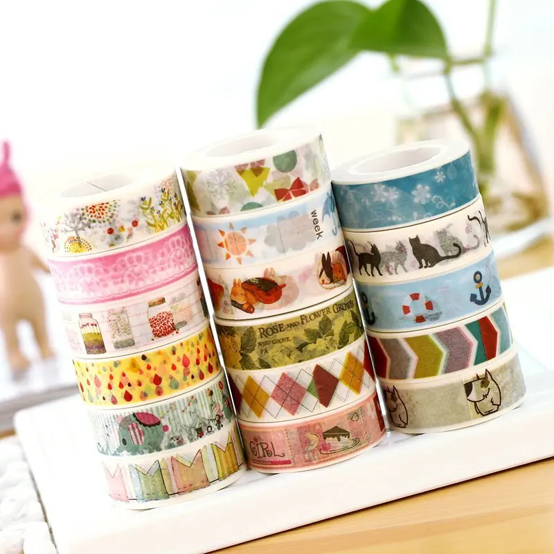 

Kawaii Paper Masking Tapes Japanese Washi Tape Diy Scrapbooking Sticker Stationery School Supplies Papeleria