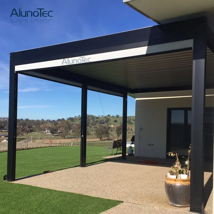 pergola aluminum, aliexpress : buy electric aluminum gazebo pergola opening louvre, Design ideen