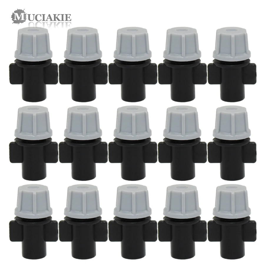 

MUCIAKIE 100PCS Adjustable Misting Gray Nozzle Micro Spray Irrigation for Greenhouse Flower Plant Garden Watering Sprinkler
