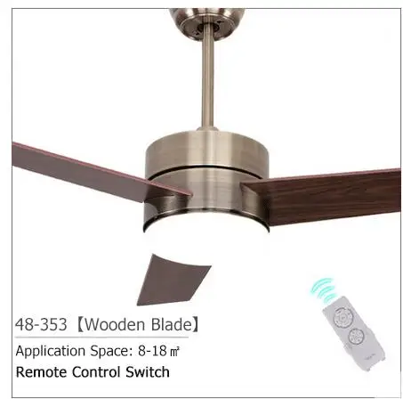 Us 299 0 48 Inch European Modern Minimalist Fashion 18w Led Ceiling Fan Light With Wooden Blades And Remote Control Switch Free Shipping In Ceiling