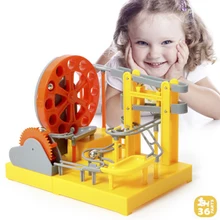 DIY Собранный электрический трек мяч строительные Конструкторы для раннего образования головоломка Электрический Большой трек детские строительные блоки игрушка