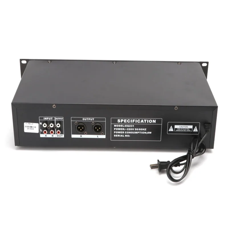EQ 231 stereo 20 полосный Графический экскаватор Dual / Performance KTV equcizer со светодиодным