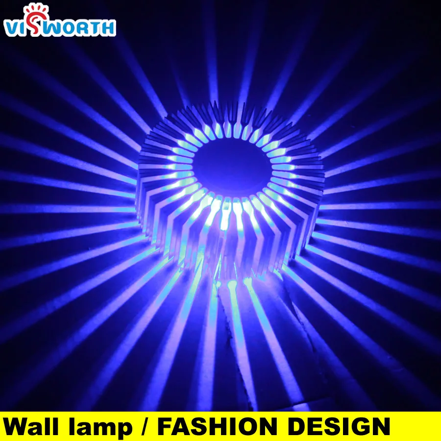  Christmas Sun Flower Aluminium Wall Light Lamps 3W Background Light Ac 110V 220V 240V Corridor Aisl - 32312760410