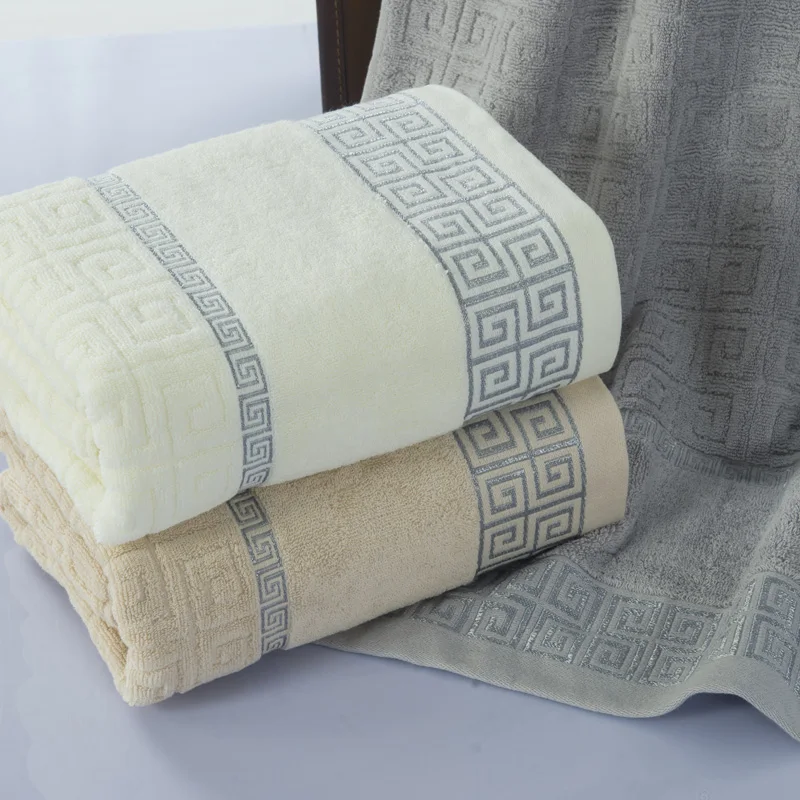 90*180CM Large Size Beach Bath Towel The Great Wall Plaid Cotton Thick