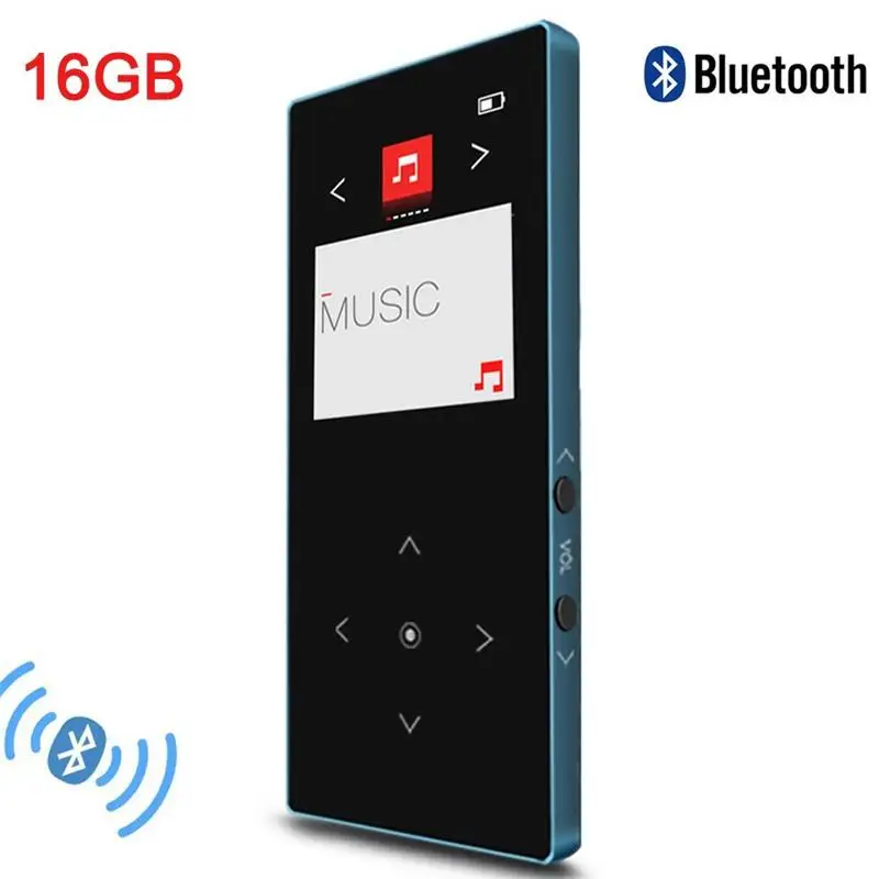 Сенсорная кнопка 16 Гб HIFI Bluetooth 4,1 MP3-плеер 1,8 дюймов экран без потерь Музыкальный плеер с FM радио+ спортивная повязка+ аудио линия